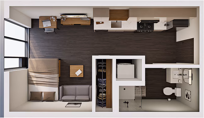 Studio A Entire floor plan